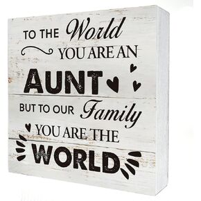 My Biggest Fans Call Me Nana Wooden Box Sign Desk Decor Rustic Nana Sayings Wood Block Plaque Box Sign for Home Living Room Shelf Table Decoration (5 X 5 Inch)