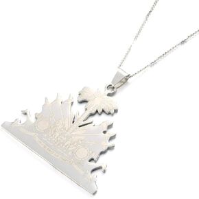 Stainless Steel Haiti Pendant and Necklace Ayiti Items Haiti Jewelry