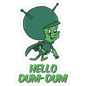 Flinstones The Great Gazoo, Flinstones Decal Sticker - Sticker Graphic - Auto, Wall, Laptop, Cell, Truck Sticker for Windows, Cars, Trucks
