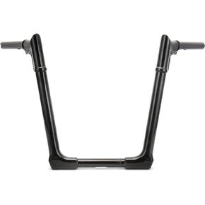 MoKitDora Sportster Softail Dyna Adjustable Pull Back 14" Rise Ape Hangers 1-1/4" Fat 1" Clamp Handlebar Fused Bar for Harley XL 883 1200, 1996-2013 Road Glide 1994 Later Road King, Gloss Black