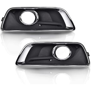 CHEDA Fog Light Cover Trim Left & Right Sides 1 Pair Black Compatible with 2013-2015 Chevy Malibu/2016 Malibu Limited