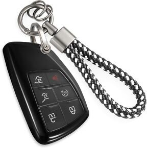 لغطاء BMW Key Fob مع سلسلة مفاتيح مضفرة أنيقة، حافظة ناعمة بأنماط ماسية ساحرة لـ X1/3/4//5/6/7 I4 M4 Z4 2/3/4/5 سلسلة المفتاح الذكي (وردي، B)