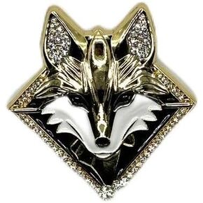 1.5"" Rhinestone Fox Brooch | Fox Pin | Brooch Aesthetic Pin - Fox Jewelry Animal Art Pins Fashion Pins for Clothing