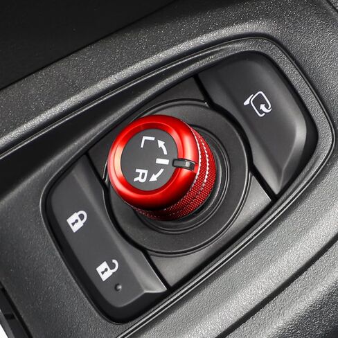 KUNGKIC for Subaru Crosstrek 2023 2024 2025 Rearview Mirrors Switch Knob Ring Cover Trim Aluminium Alloy Interior Accessories (Red) in Kuwait
