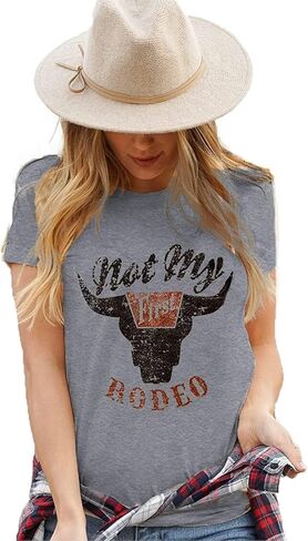 Not My First Rodeo Shirt Women Western Cowboys T-Shirt Vintage Country Music Shirt Retro Cowgirls Howdy Shirt in Kuwait