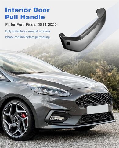 Interior Door Pull Handle Driver Left Side Replacement for Ford Fiesta S 2011 2012 2013 2014 2015 2016 2017 2018 2019 Manual Window, Replace D2BB-A23943-CA35B8 G2BZ-5823943-JA in Kuwait