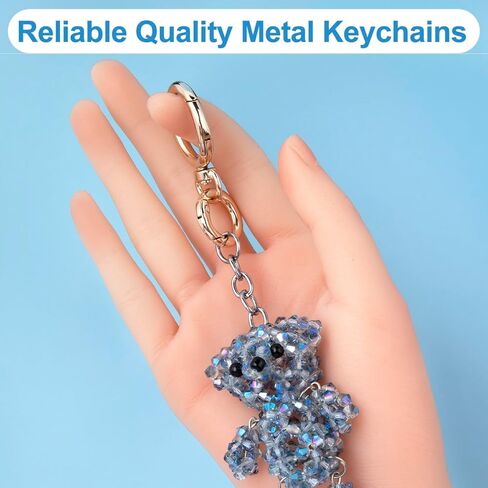OIIKI 1 Sets Swivel Clasp Clips, Metal Swivel Snap Hook, Double Opening Key Chain Clip with Key Ring for DIY Crafts, Jewelry Clasps, Lanyard Making - Gold in Saudi Arabia