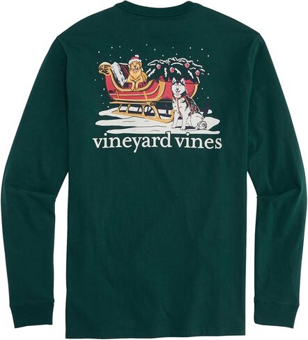 vineyard vines Men's Sleigh Dogs Long-Sleeve Pocket Tee in Kuwait