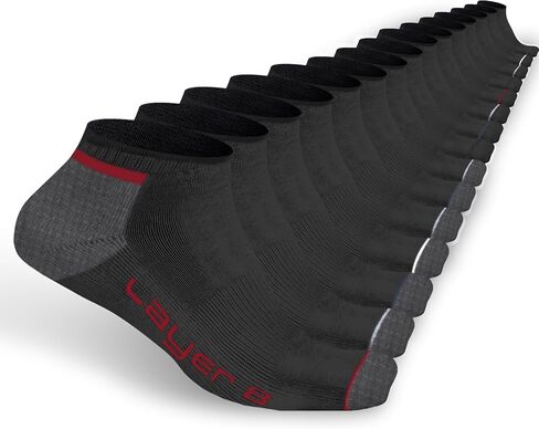 Layer 8 Men's No-Show Socks: Comfortable Low-Cut Style, Invisible Liner Design | Ideal for Hiking & Everyday Wear in Saudi Arabia