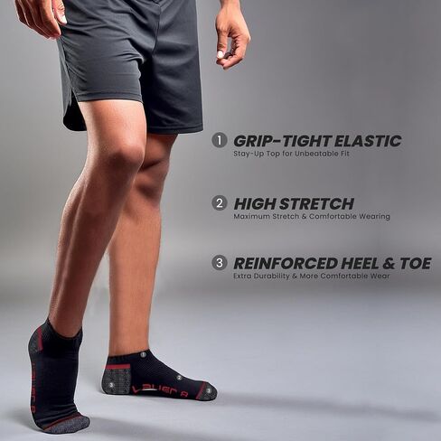 Layer 8 Men's No-Show Socks: Comfortable Low-Cut Style, Invisible Liner Design | Ideal for Hiking & Everyday Wear in Saudi Arabia
