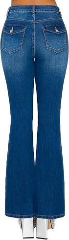 WAX JEAN Women's High Waisted Flap Back Pocket Bootcut Jeans in Saudi Arabia