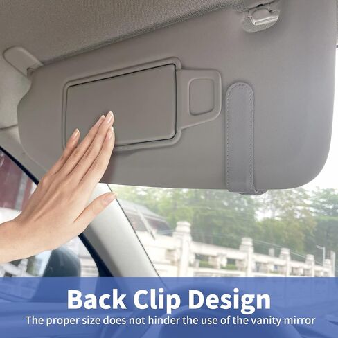 Universal Sunglass Holder For Car Sun Visor, Automotive Magnetic Leather Glasses Holder Keep Glasses & Auto Items Secure, Eyeglass Holder，Ticket Card Clip & Sunglass Visor Clips For Cars(Red) in Saudi Arabia