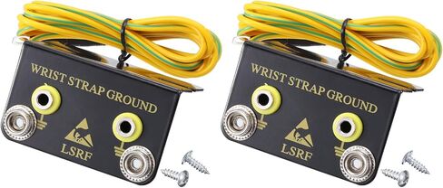 MECCANIXITY ESD Anti Static Grounding Socket L Shaped ESD Ground Socket Connector 2 Hole for Wrist Strap Grounding, Pack of 3 in Saudi Arabia