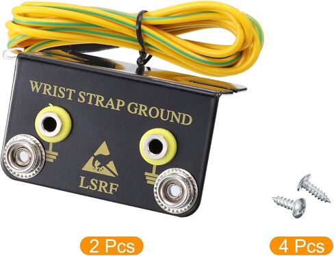 MECCANIXITY ESD Anti Static Grounding Socket L Shaped ESD Ground Socket Connector 2 Hole for Wrist Strap Grounding, Pack of 3 in Saudi Arabia