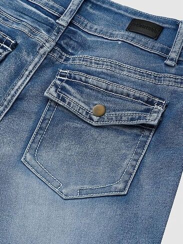 Flamingals Boot Cut Jeans for Women Trendy Stretch Jeans Butt Lifting Jeans Tummy Control Jeans Denim Pants in Kuwait