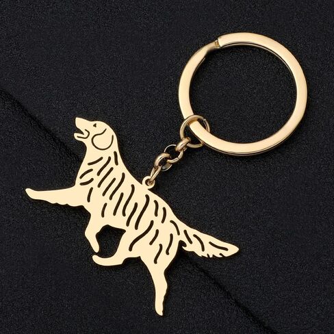Stainless Steel Golden Retriever Keychain Dog Keyring Gifts for Women Girls Car Key Chain Accessories Bag Purse Charms in Kuwait