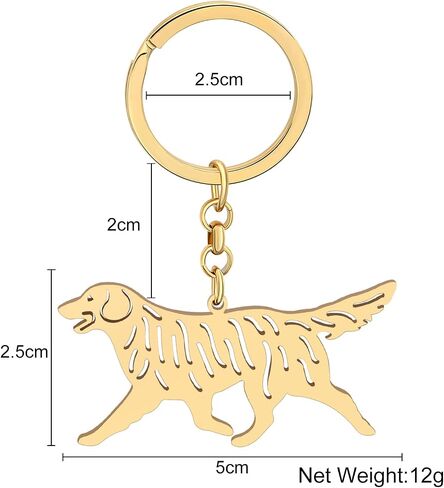 Stainless Steel Golden Retriever Keychain Dog Keyring Gifts for Women Girls Car Key Chain Accessories Bag Purse Charms in Kuwait