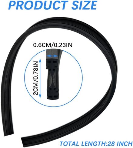 4PCS Wiper Blade Refill, Windshield Wiper Refills, Silicone Wiper Blade Insert, 26" Adjustable Size of Universal Replacement Windshield Wiper Refill Replacement for Frameless Wipers(26 inch) in Saudi Arabia
