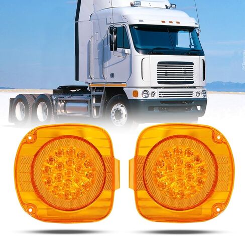 Corner Side Turn Signal Light Pair Left&Right Compatible 2007 Freightliner Century&ARGOSY 1995-2010,Parking Light Assembly in Kuwait