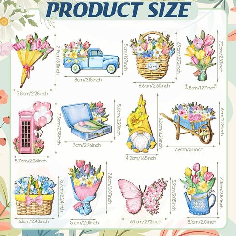 36 Pcs Summer Daisy Ornaments for Tree Spring Tree Ornaments Farmhouse Flower Floral Hanging Decorations Decorative Daisy Wood Cutouts Tags Spring Summer Decor for Tree Home Party Craft Decor in Saudi Arabia