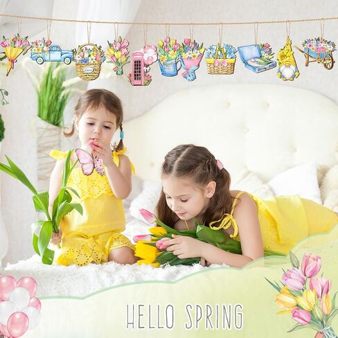36 Pcs Summer Daisy Ornaments for Tree Spring Tree Ornaments Farmhouse Flower Floral Hanging Decorations Decorative Daisy Wood Cutouts Tags Spring Summer Decor for Tree Home Party Craft Decor in Saudi Arabia