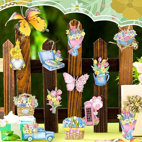 36 Pcs Summer Daisy Ornaments for Tree Spring Tree Ornaments Farmhouse Flower Floral Hanging Decorations Decorative Daisy Wood Cutouts Tags Spring Summer Decor for Tree Home Party Craft Decor in Saudi Arabia