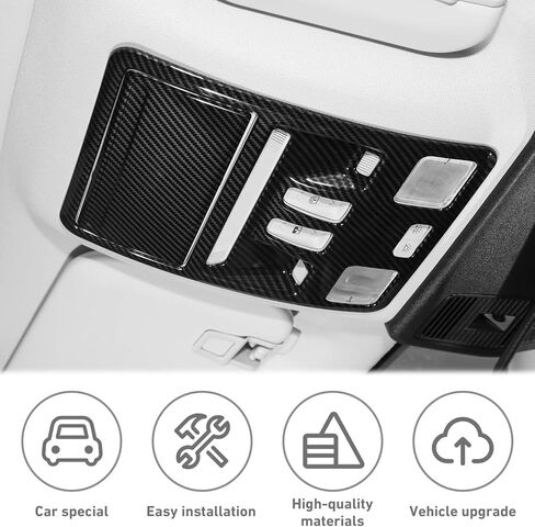 Front Reading Light Lamp Trim Panel Cover Compatible with Bronco Sport 2021-2024+, Roof Top Reading Light Lamp Cover Trim (Carbon Fiber) in Saudi Arabia