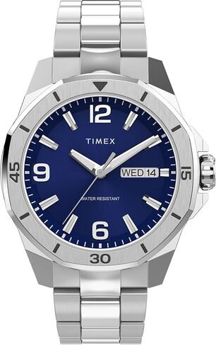 Timex Men's Essex 46mm Watch - Black Link Bracelet Black Dial Silver-Tone Case in Saudi Arabia