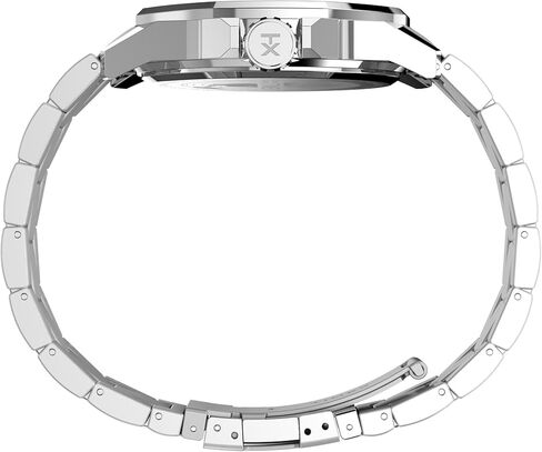 Timex Men's Essex 46mm Watch - Black Link Bracelet Black Dial Silver-Tone Case in Saudi Arabia