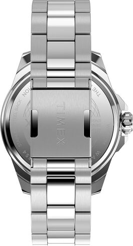 Timex Men's Essex 46mm Watch - Black Link Bracelet Black Dial Silver-Tone Case in Saudi Arabia
