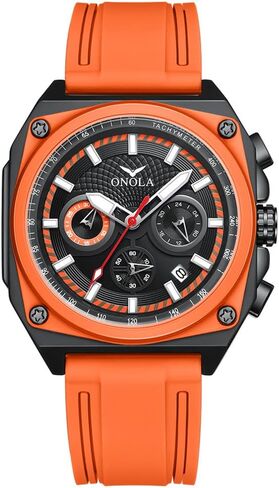 Multifunctional Watch for Men Wristwatch Waterproof Sport Analog Quartz Business Mens Watches Silicone Strap Fashion Watch in Saudi Arabia