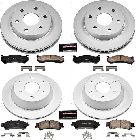 Power Stop KOE2010 Autospecialty Front and Rear Replacement Brake Kit -OE Brake Rotors and Ceramic Brake Pads For Chevy Astro Silverado 1500 Suburban 1500 GMC Sierra 1500 Yukon XL 1500 in Saudi Arabia