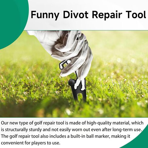 Funny Divot Repair Tool Gift Set, Cute Bomer Magnetic Ball Marker with Divot Tool, Enamel Golf Ball Marker for Putting Green, Funny Divit Golf Tool Gifts for Women Men Golf Accessorie in Saudi Arabia
