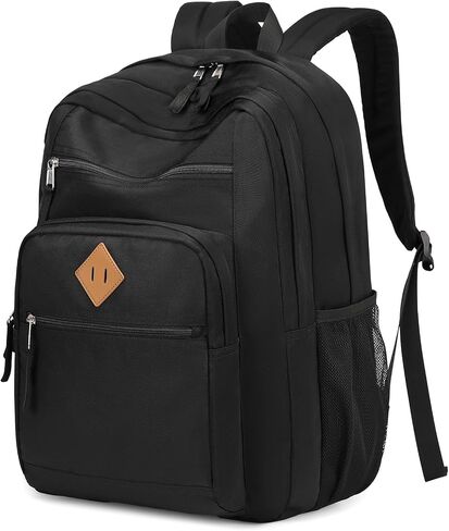 MOONBABY Backpack for Men Large Casual Book Bag Lightweight Back Pack fits 15.6 Inch Laptop for High School College Travel Work, Black in Saudi Arabia