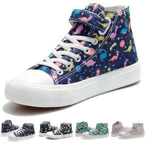 Toddler Little Kid Big Kid Canvas Shoes High Top Slip On Sneakers for Boy and Girl
