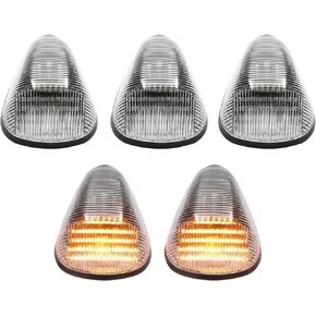 5PCS Amber Smoke LED Cab Roof Light Compatible with F250 350 450 550 Super Duty1999-2016 F650 2016-2023 F650/750Chassis2004-2017 E150/250/350/450 2005-2023 LCF C450 C550 2006-2009 Cab Roof Lamp in Kuwait