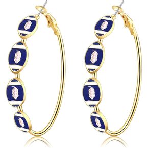 Game Day Earrings for Women Football Hoop Earrings Sport Team Earrings Race Game Day Football Jewelry Accessories Outfits Gifts