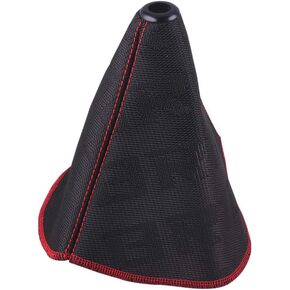 soonbuy Car Gear Shift Collars Interior Accessories Racing Shifter Boot Cover Bride Hyper Fabric Universal Manual Gear Shift Knob Black