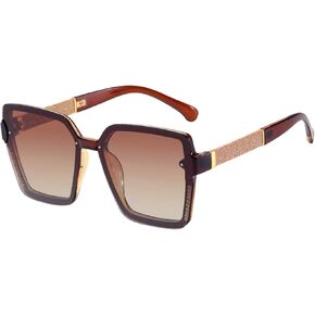 Polarized Sunglasses Women, Oversized Beach Sun Glasses Vintage Retro Fashion Shades UV 400 Protection