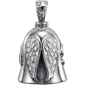 Silver Guardian Bell Motorcycle, Riding Bell Motorcycle Guardian Bell, Riding Luck Key Chain Bell, Winged Motorcycle Bell, Portable Guardian Ride Faster