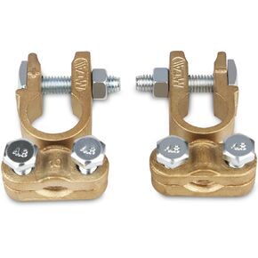 WATERWICH Battery Terminal Connectors Heavy Duty Car Marine Truck Battery Terminals Clamps for Ship Boat Small Yacht RV Camper Vehicle (Positive & Negative Battery Terminal Set)