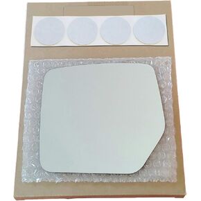 Mirror Glass Replacement + Adhesive Pads for 2008-2012 Jeep Liberty Driver Side (2008 2009 2010 2011 2012 08 09 10 11 12)