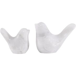 Radicaln Marble Love Bird 4.5'' Inches White Handmade White Bird Set for Room Decor - Love Birds Set of 2 Sculpture for Bird Gifts, Figurine for Bird Decor, Bird Statue for Modern Style Bird Decor