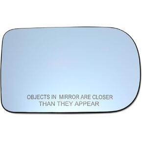DNA MOTORING Flat Side Mirror Glass Passenger Right Compatible with BMW 740i 740iL 750il 1995-2001, With Heated Blue Glass, OEM-MG-0637, BM1325111