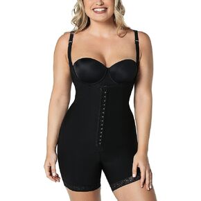 Leonisa Front Hook Boyshort Bodysuit Tummy Control Shapewear for Women with Butt Lifting