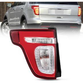 Nilight Taillight Assembly Compatible with 2011 2012 2013 2014 2015 Ford Explorer Rear Lamp Replacement OE Style with LED and halogen bulbs Driver Side