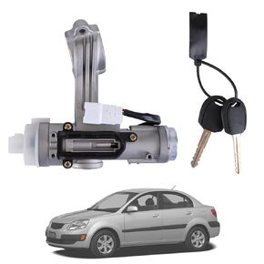 Ignition Switch Lock Cylinder Assembly with 2 Keys Compatible with 2006-2009 Kia Rio5 2006-2010 Kia Rio Ignition Lock Cylinder with Key Switch Ignition Key Switch Lock Replace 81900-1GL00
