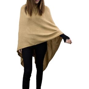 stylesilove Women Ultra Soft Knit Poncho Sweater Pullover Cardigan Lightweight Wrap Topper for All Season