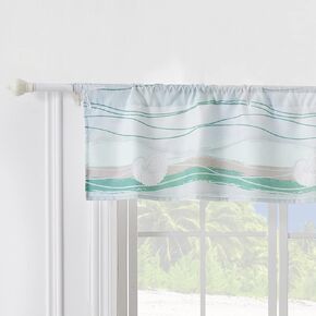 Greenland Home Maui Window Valance, Blue, 60 W x 16 L