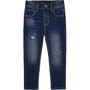 KIDSCOOL SPACE Boys Slim Fit Jeans,Kids Elastic Band Inside Ripped Stretch Denim Pants